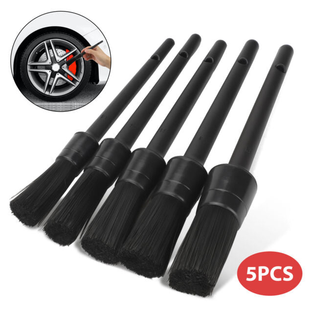 5pc Car Detailing Brush Kit Plastic Vehicle Auto Interior for Wheel Clean Set US