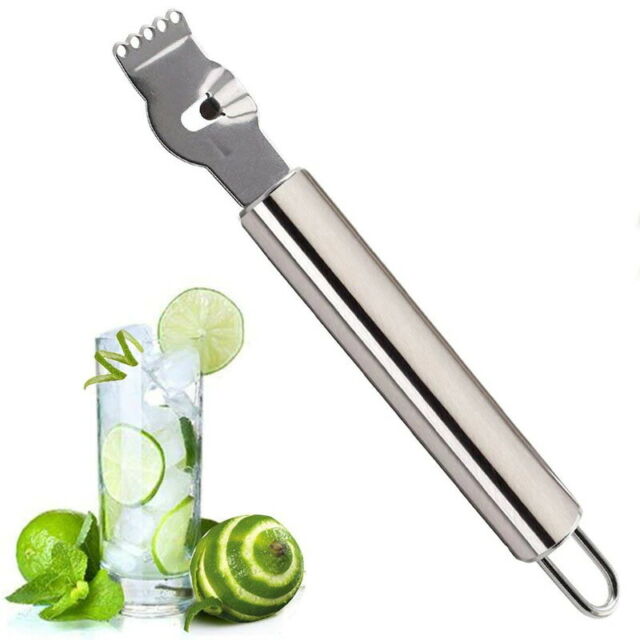 Lemon Orange Zester Citrus Grater Stainless Steel Lime Zest Garnish Curls Swirls