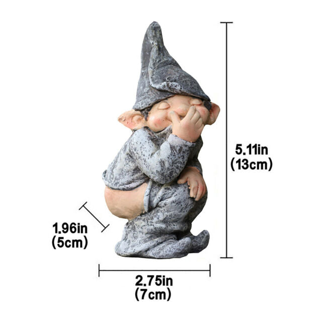 Outdoor Yard Garden Funny Resin Naughty Gnome Statue Decoration Craft Decor 🎈