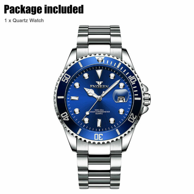 Waterproof Men's Watch Classic Stainless Steel Quartz Business Luminous Bracelet