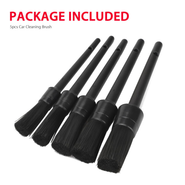 5pc Car Detailing Brush Kit Plastic Vehicle Auto Interior for Wheel Clean Set US