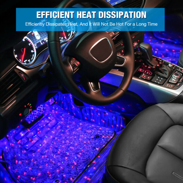 LED Car Interior Atmosphere Neon Lights Strip Music Control Floor Decor Light US