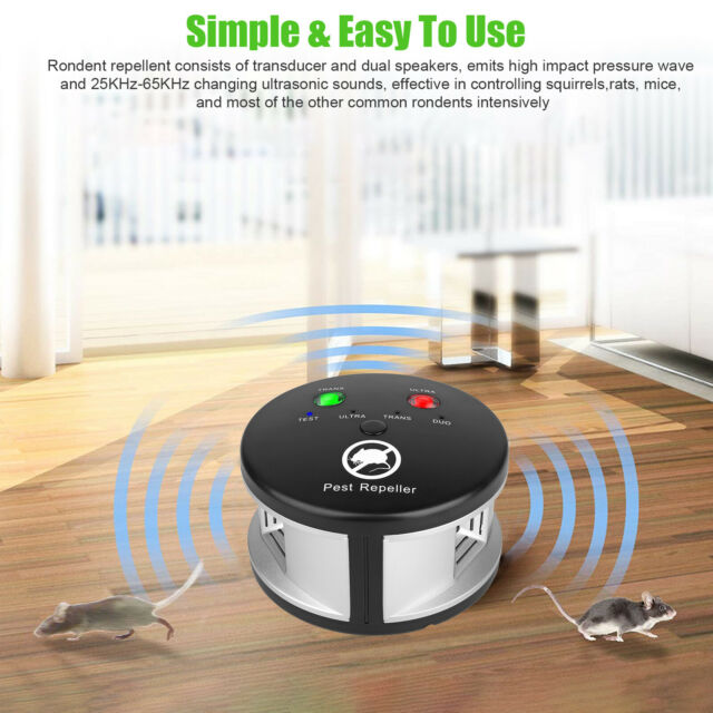 360° Ultrasonic Repellent Pest Rat Mice Rodent Repeller Electronic Control Home