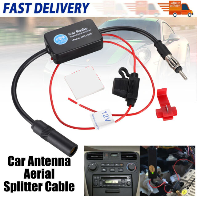 Car Auto Stereo FM & AM Radio Signal Antenna Aerial Signal Amp Amplifier Booster