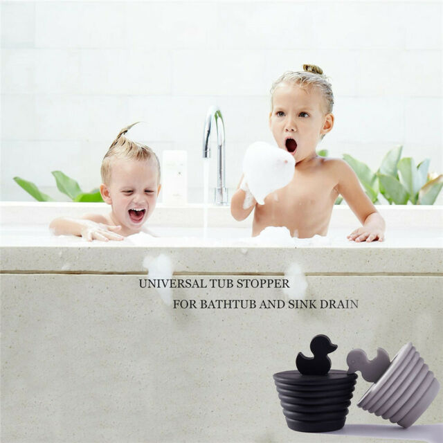 2pk Universal Silicone Bath Tub Stopper Plug for Bathtub and Bathroom Sink Drain