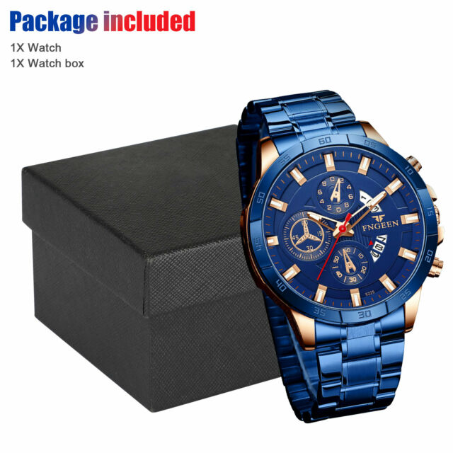 Waterproof Men's Watch Relojes De Hombre  Stainless Steel Classic Quartz Watches