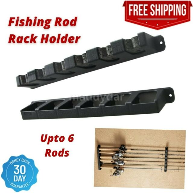 Berkley Fishing Rod Rack Holder 6 Rods Vertical Pole Holder Wall Storage Stand