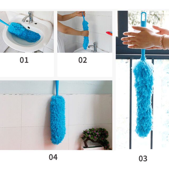 Microfiber Duster Cleaning Brush Dust Cleaner Bendable Handle Soft Ceiling Fan