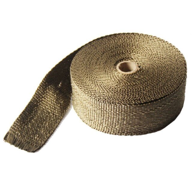 2 Rolls x Titanium Pipe Header Manifold Exhaust Heat Wrap Tape 20 Ties 2" X 50ft