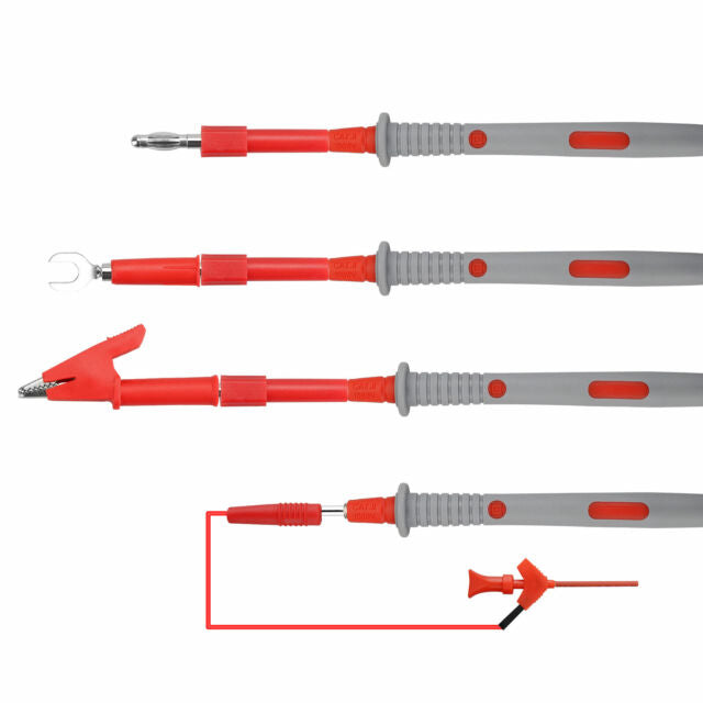 21 in 1 Multimeter Test Lead Kit Electrical Alligator Clip Test Probe Plug Set