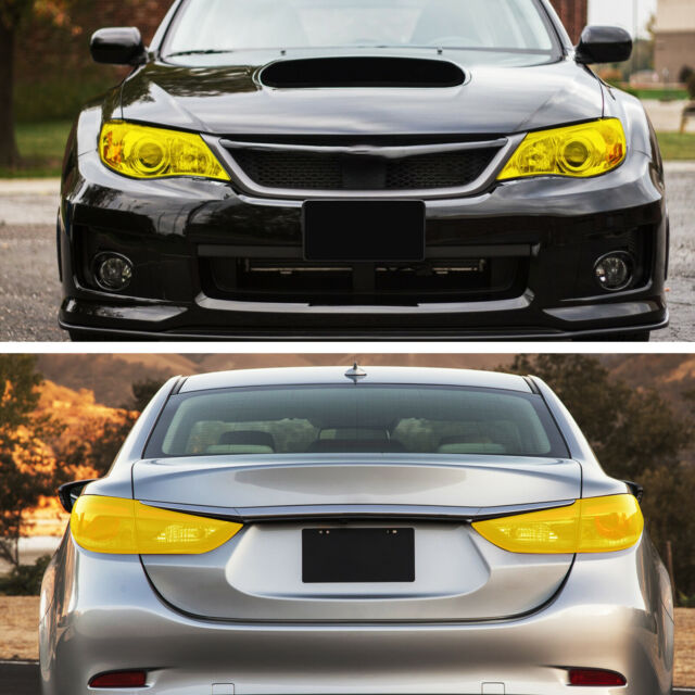 12"x72" Gloss Golden Yellow Smoke Headlight Taillight Fog Light Tint Film Vinyl