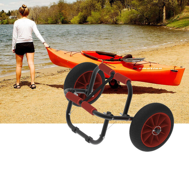 Bend Kayak Canoe Boat Carrier Rack Dolly Trailer Trolley Transport Cart Wheel