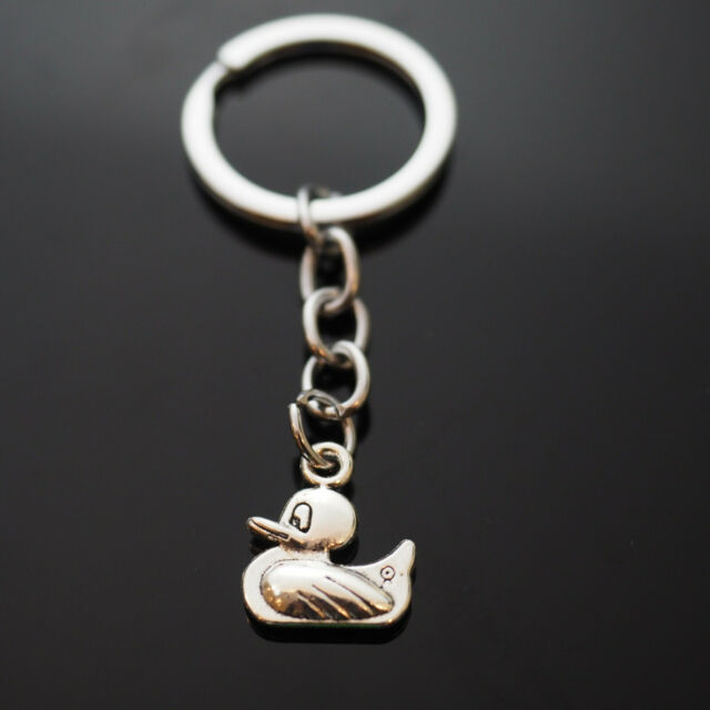 Rubber Duckie Duck Shaped Pendant Charm Keychain Gift