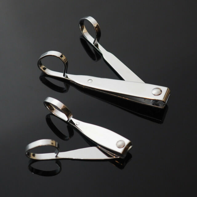 2pcs Set - Easy Handle Grip Toe Finger Nail Clipper Flat & Bend Stainless Steel