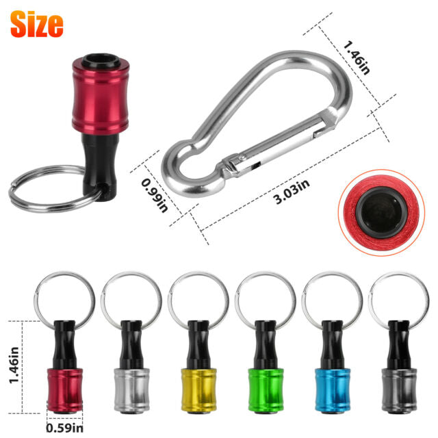 12PCS 1/4" Hex Shank Quick Release Keychain Screwdriver Drill Bit Holder Bit Set