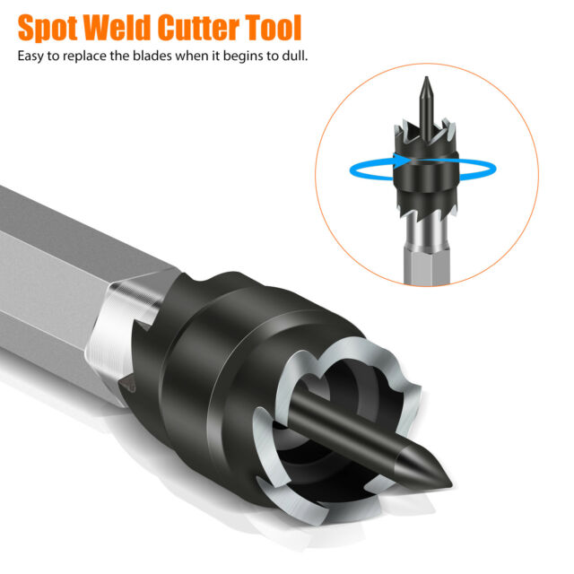 14x 3/8" Spot Weld Double Sided Cutter Remover HSS Drill Bit Welder Cut Tool Kit