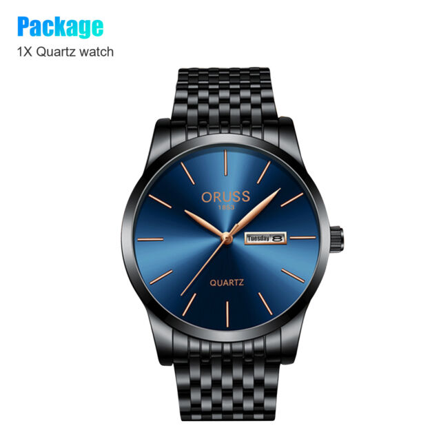 Men's Watch Relojes De Hombre Stainless Steel Quartz Luxury Classic Watches Gift