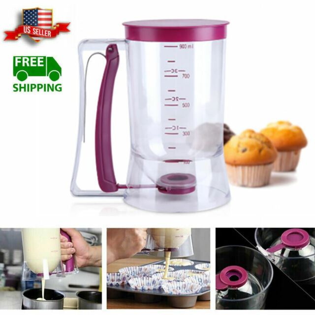 900ml Batter Dispenser Cupcake Pancake Muffin Kitchen Measuring Baking Mix Tool