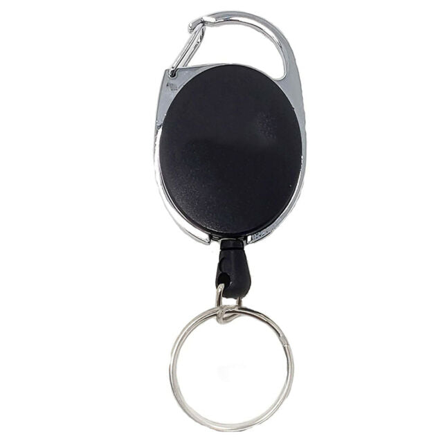 4pk Retractable Key Chain and Badge Holder Reel Clip Carabiner Lanyard 25 Inches