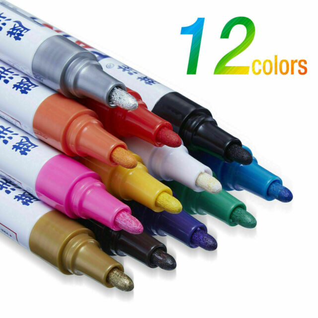 14Pcs Waterproof Permanent Paint Marker Pen For Car Tyre Tire Tread Rubber Metal