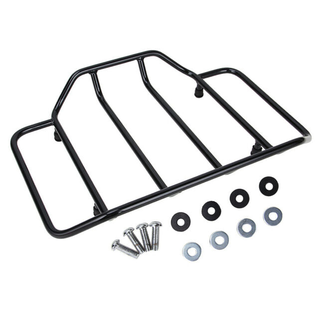 Black Tour Pack Pak Trunk Luggage Top Rack For Harley Road King Electra Glide