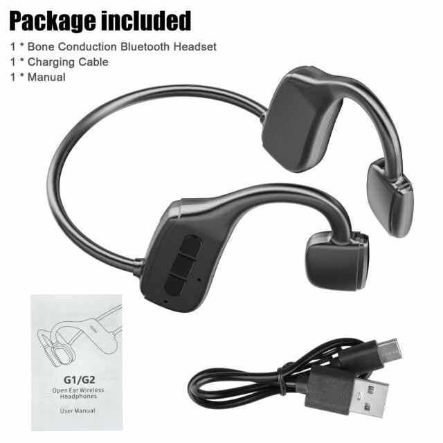 Bone Conduction Headphones Bluetooth 5.1 Wireless Earbuds Outdoor Sport Headset