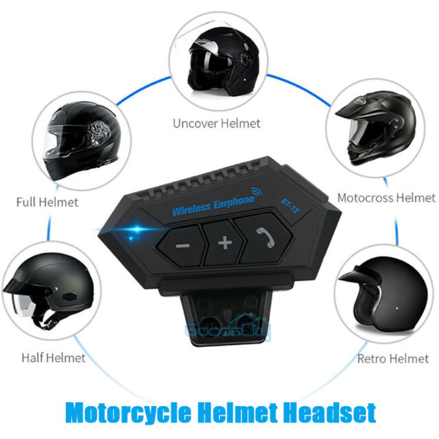 Motorcycle Helmet Headset Wireless Bluetooth Headphone Speaker Hands-Free BT-12