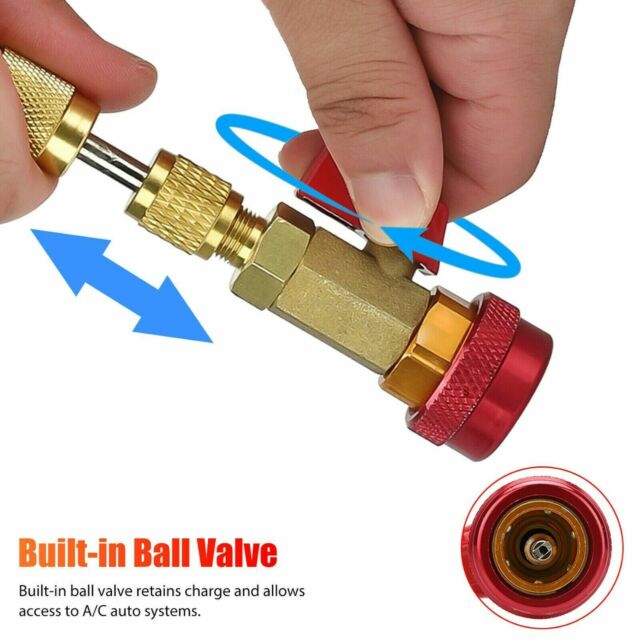 HVAC AC R134A R12 Valve Core High & Low Pressure Quick Remover Install Tool Set