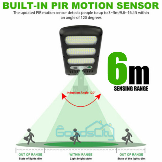 4300LM 213LED Outdoor Solar Street Wall Light Sensor PIR Motion LED Lamp+Remote