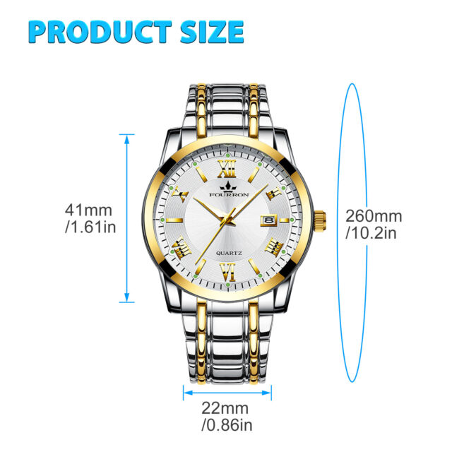 Waterproof Men Watch Stainless Steel Classic Quartz Luminous Business Wristwatch