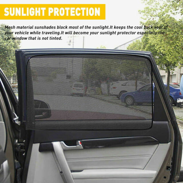 4X Magnetic Car Window Sun Shade Cover Mesh Side Front Rear Shield UV Protection