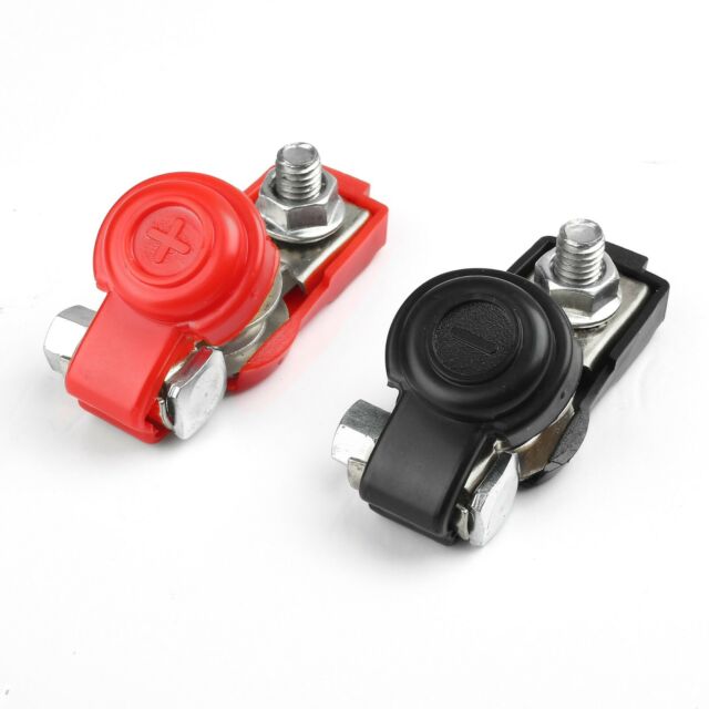 Pair Battery Terminal Cable Clamp Negative Positive Top-Post for Toyota Chevy