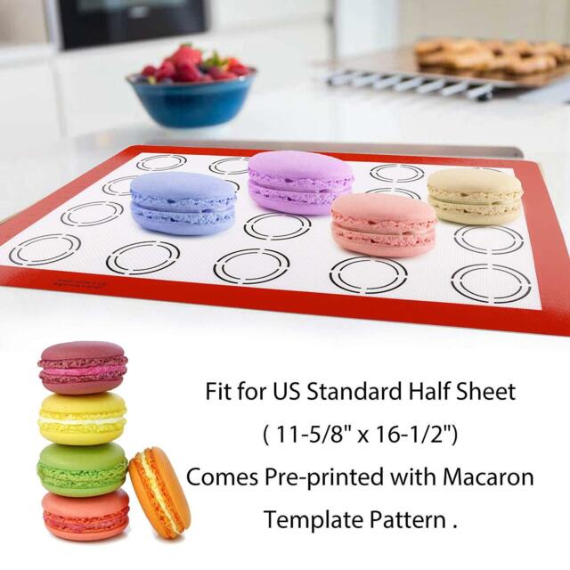 2X Silicone Pastry Cake Macaron Macaroon Oven Baking Mould Sheet Mat Non-Stick