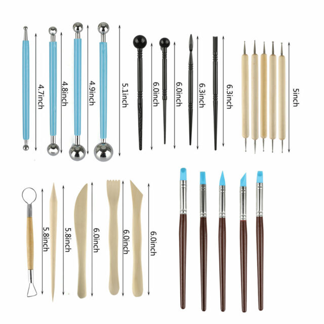 24Pcs Ceramic Tools Set Clay Sculpting Carving Modeling Combination Tool Kit Set