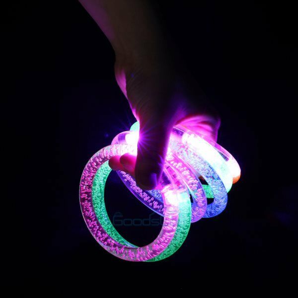 Set of 30 LED Light Up Bracelets Flashing Wristbands Party Favors Glowing Glow