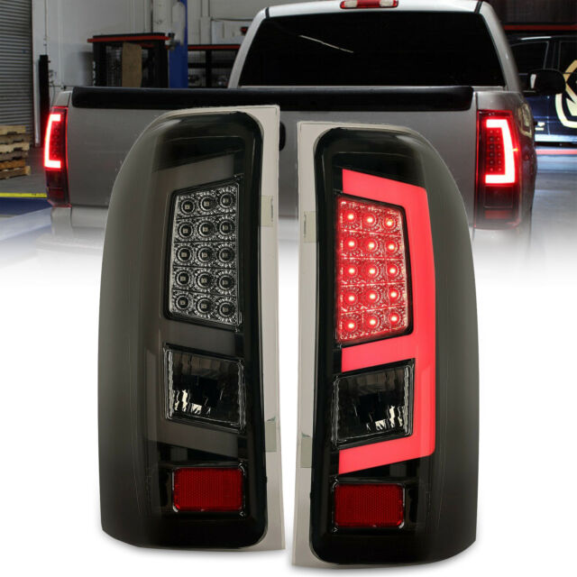 For 2007-2014 Chevy Silverado 1500 2500 Smoke lens Tail Lights Brake Lamps LED