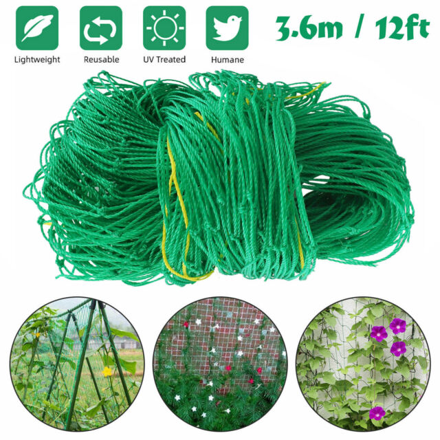 Garden Plant Climbing Net Trellis Netting Mesh Support Fruits Vine Veggie Bean