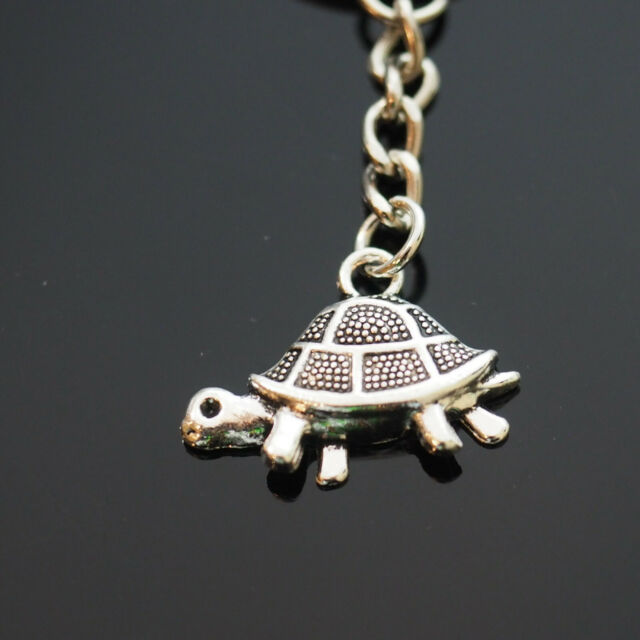 Cute Turtle Sea Tortoise Charm Pendant 19x27mm Keychain Gift Key Chain