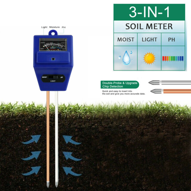 3 in1 Soil Tester Water PH Moisture Light Test Meter Kit For Garden Plant Flower