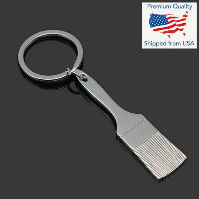 PAINT BRUSH Silver Metal KEY CHAIN Ring Pendant KEYCHAIN Accessories NEW