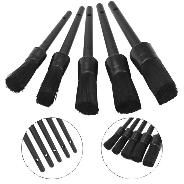 5pc Car Detailing Brush Kit Plastic Vehicle Auto Interior for Wheel Clean Set US