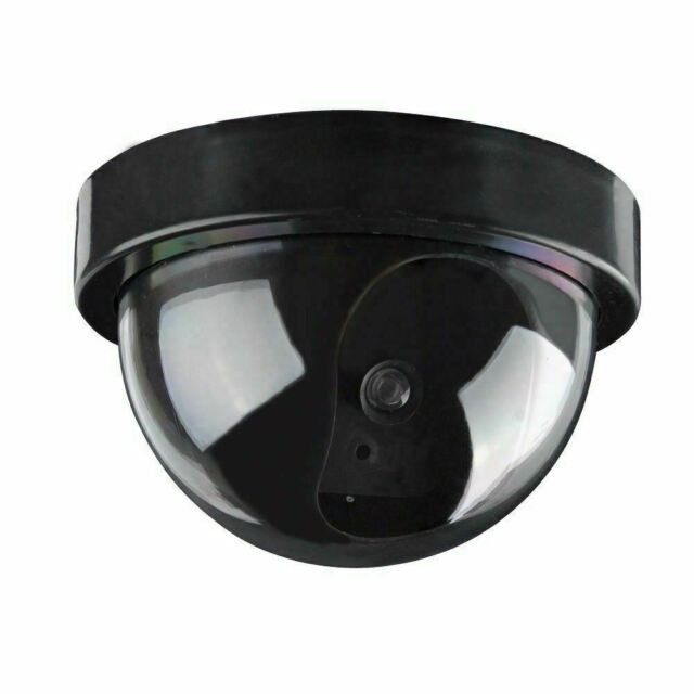 3 Fake Dummy Dome Surveillance Security Camera with LED Sensor Light