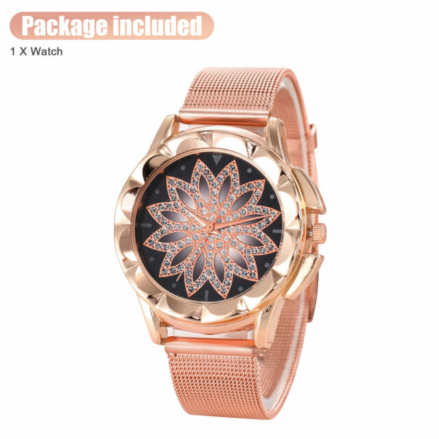 Relojes Retro Rose Gold Women's Watch Quartz Waterproof Watches Stainless Steel