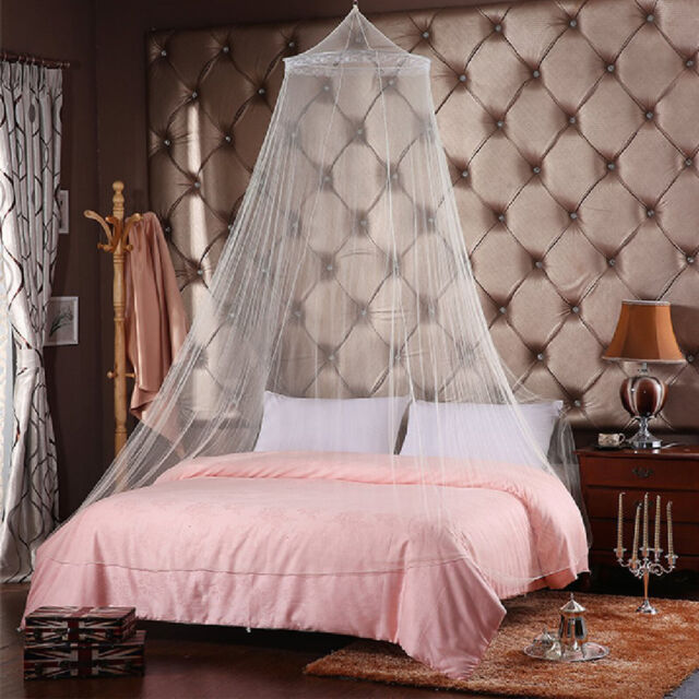 Mosquito Net Bed Queen Size Home Bedding Lace Canopy Elegant Netting Princess