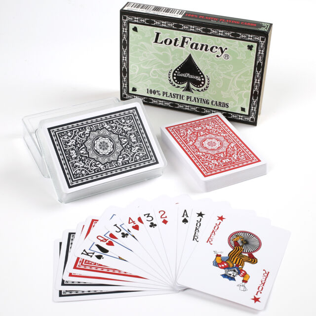 Plastic Playing Cards 100% Waterproof Playing Cards, Poker Cards 2 Decks of Card