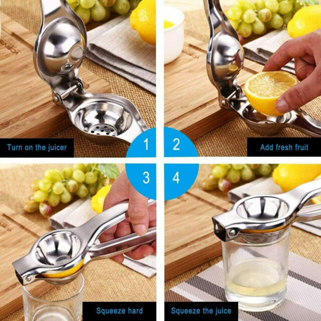 Stainless Steel Lemon Orange Lime Juicer Squeezer Hand Press Tool Kitchen & Bar