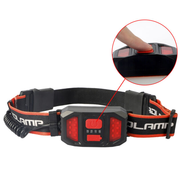 COB LED Headlamp Headlight Torch Flashlight Red Tail Light Head Band Lamp 3 Mode