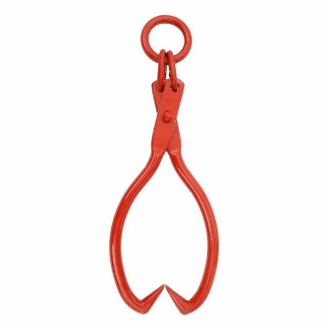 Skidding Tongs with Ring Red 25 Inch Steel Log Lifting Dragging Log Tongs