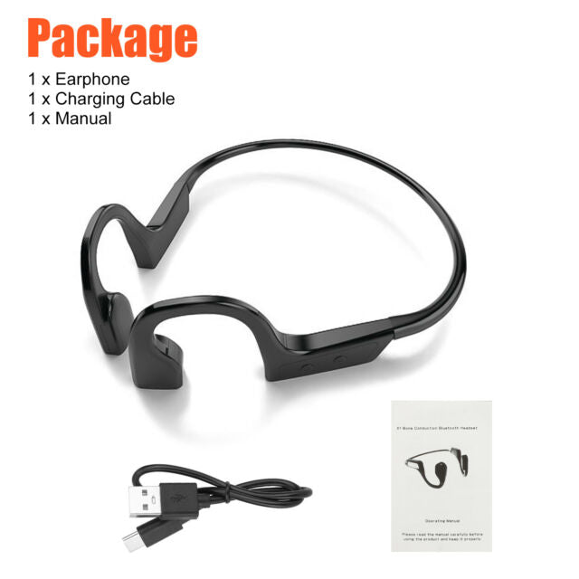 Bone Conduction Headphones Bluetooth 5.1 Wireless Open Ear Outdoor Sport Headset