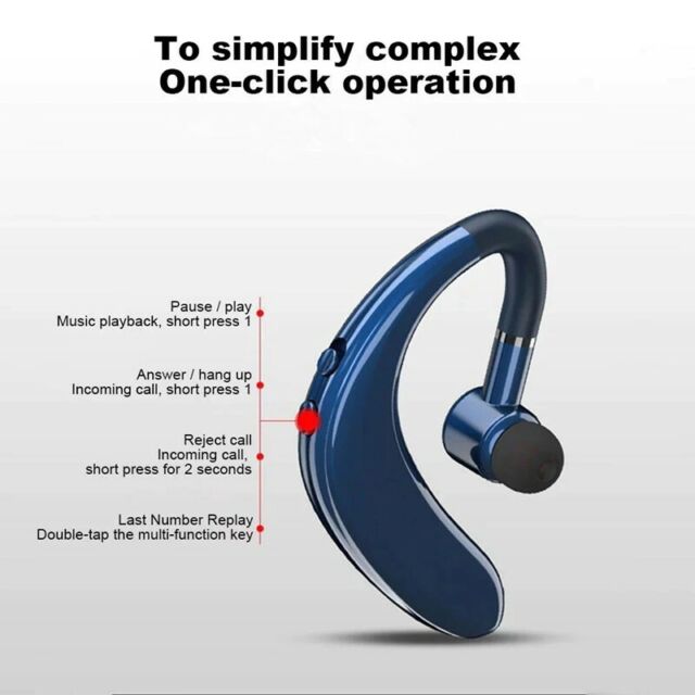 Wireless Bluetooth Handsfree Headphone Earphone Earbud Headsets For Smart Phone